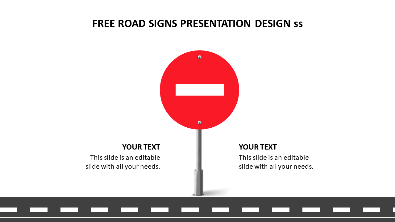 Free road signs presentation design